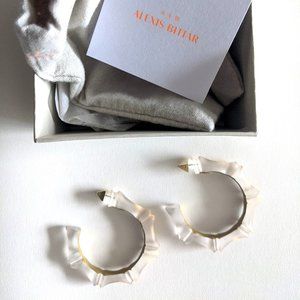 alexis bittar gold color earrings hoops